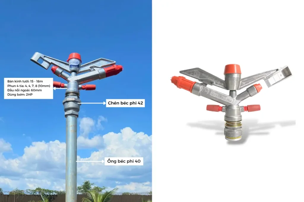 Hướng dẫn lắp đặt béc tưới Thành Phát 02
