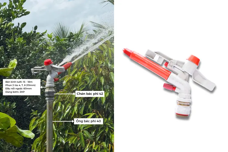 Hướng dẫn lắp đặt béc tưới Thánh Phát 01X