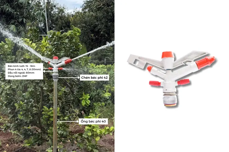 Béc Tưới Thành Phát 02X 10 Hướng dẫn lắp đặt béc tưới Thành Phát 02X