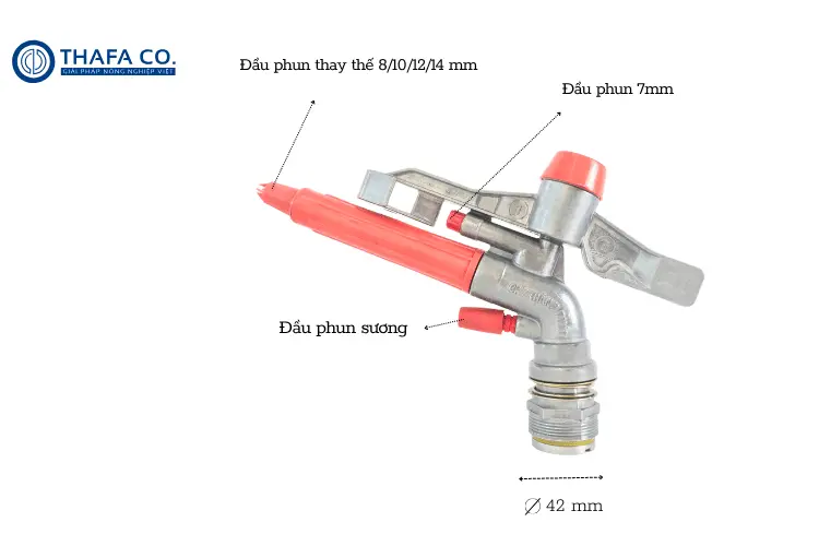 Các Loại Béc Phun Cánh Đập: Tưới Đều, Bền Bỉ và Chính Hãng 3 Béc phun cánh đập TP 01