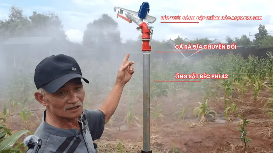 Béc tưới cánh đập chỉnh góc chính hãng Thafaco