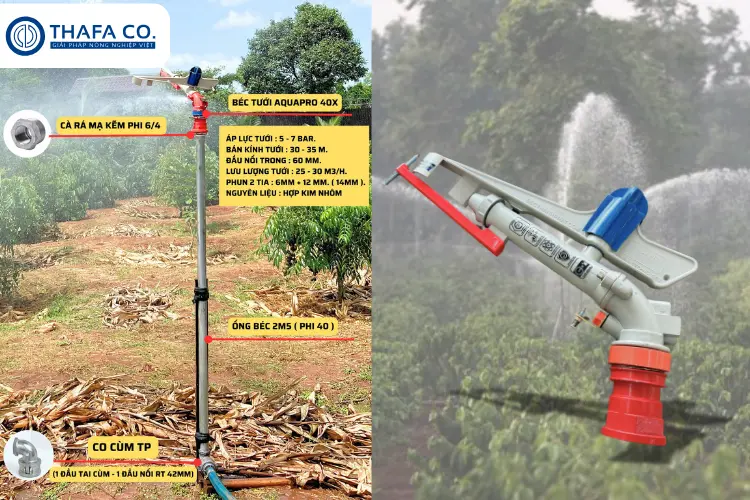 Béc Tưới Cây 360 độ Aquapro 40X