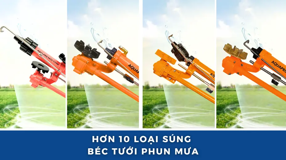Các súng béc tưới phun mưa
