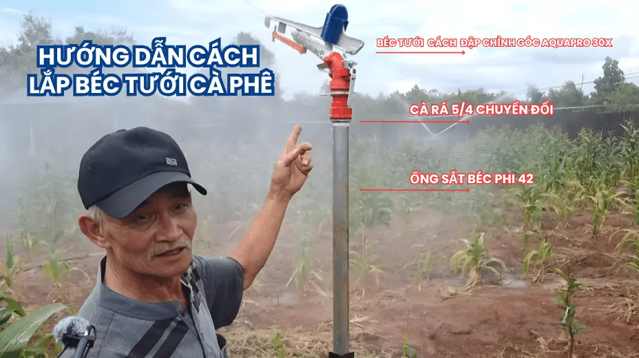 Cách Lắp Béc Tưới Cà Phê Cực Kỳ Đơn Giản