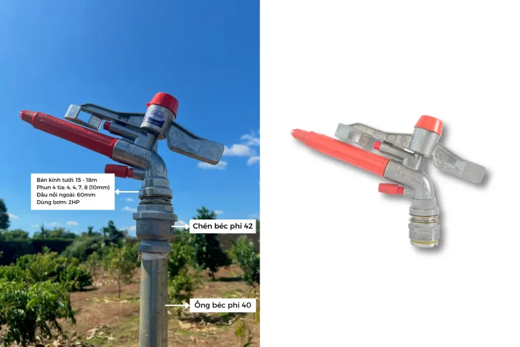 Cách lắp đặt béc tưới thành phát 01