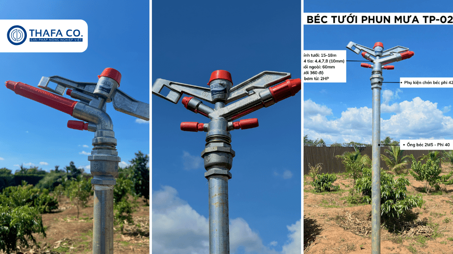 Cách lắp đặt béc tưới thành phát