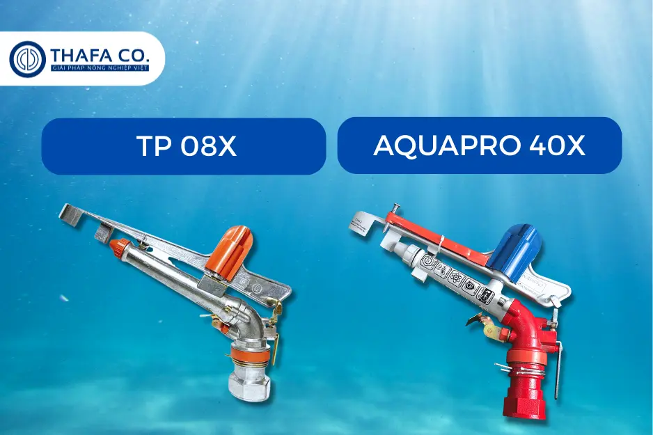 Thông số béc tưới TP 08X và Aquapro 40X