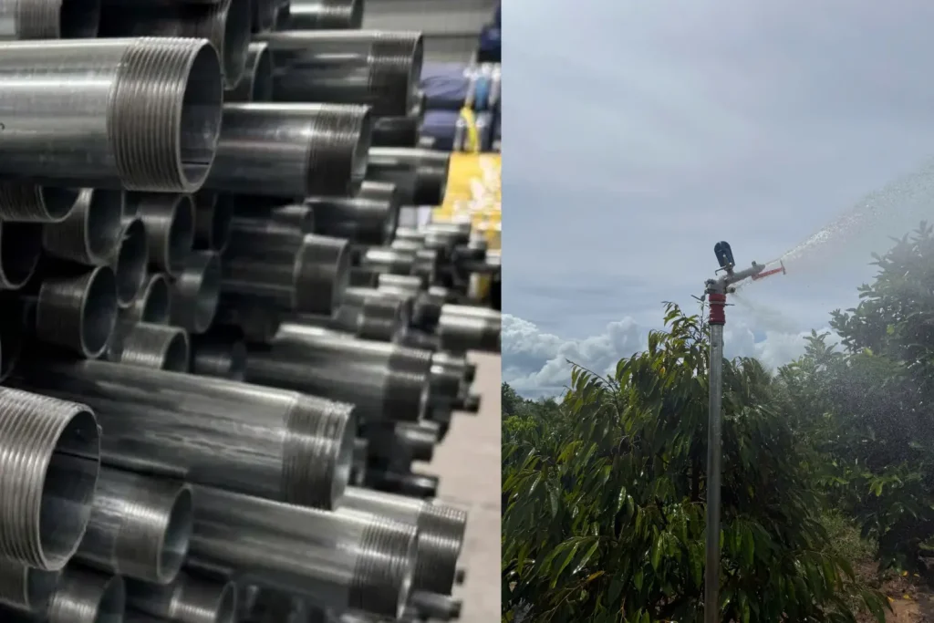 Hướng Dẫn Chọn Kích Thước Đường Ống Béc Tưới Aquapro 40X 2 Chọn Ống sắt cho béc tưới Aquapro 40X