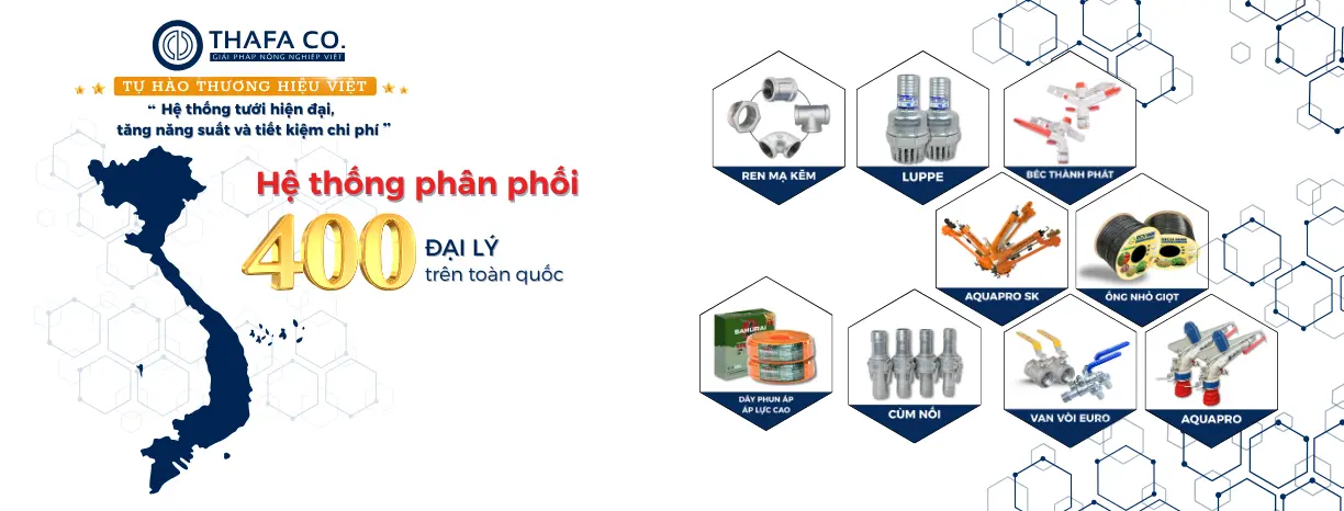Hơn 400 đại lý toàn quốc Nông Nghiệp Thafaco